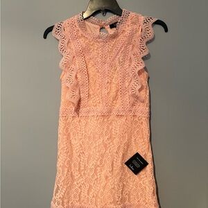 Lulu's Blush Lace Dress $25